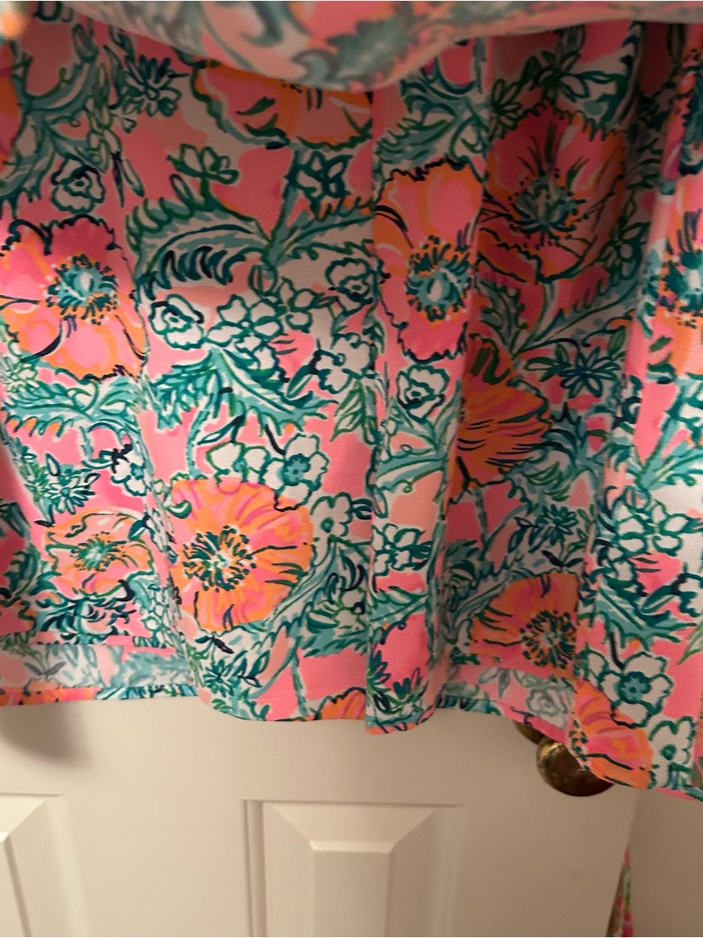 Lilly Pulitzer Woman's Pearl Romper Dress Soleil Pink Perfect Poppy Size 10 - Picture 4 of 9